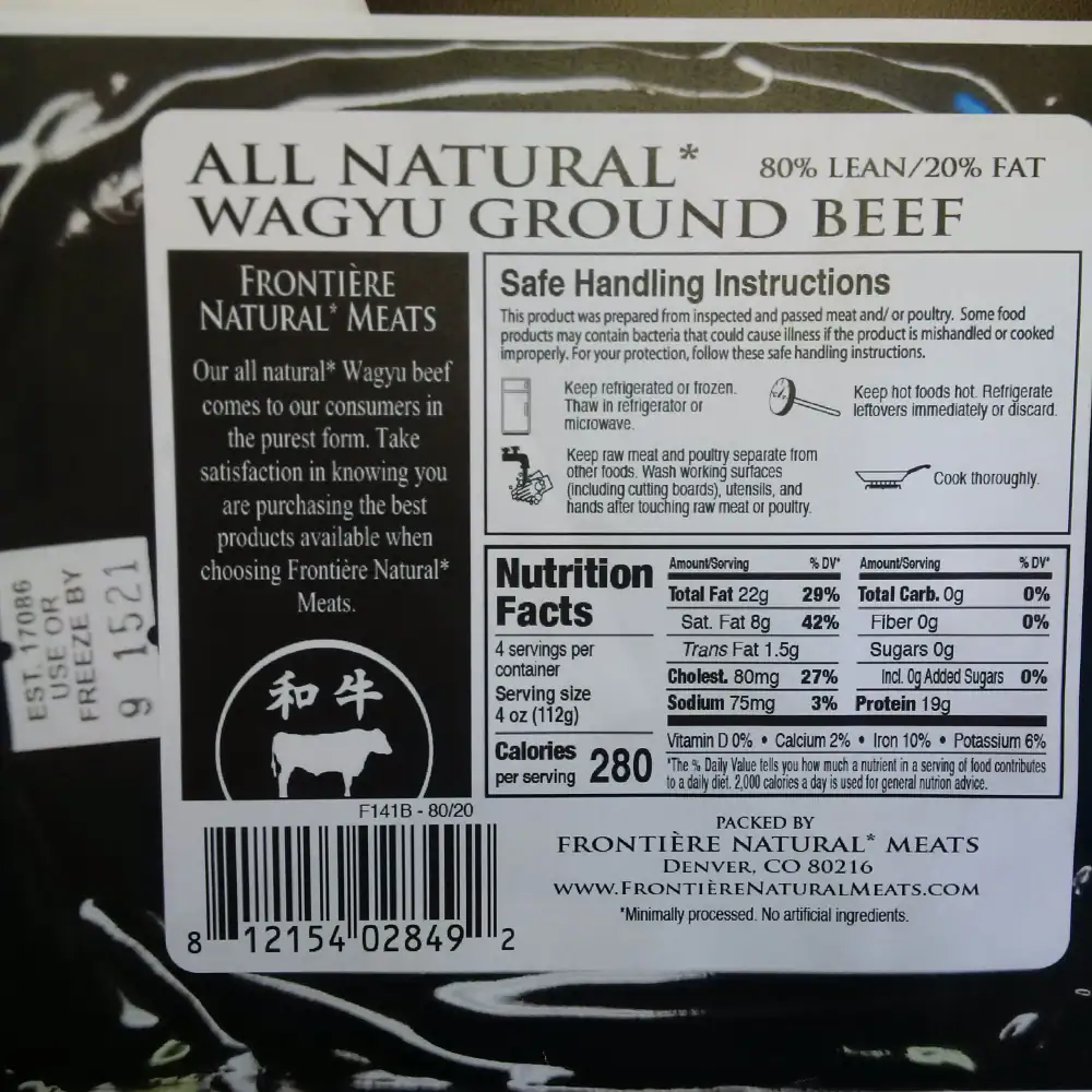 Frontiere Natural Meats Wagyu 80/20 Ground Beef — product image 3