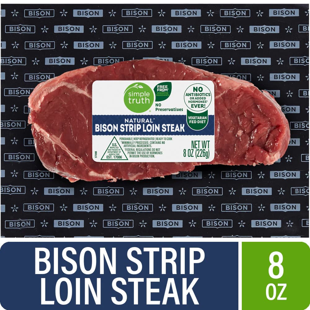 Simple Truth Natural Bison Strip Loin Steak — product image 1