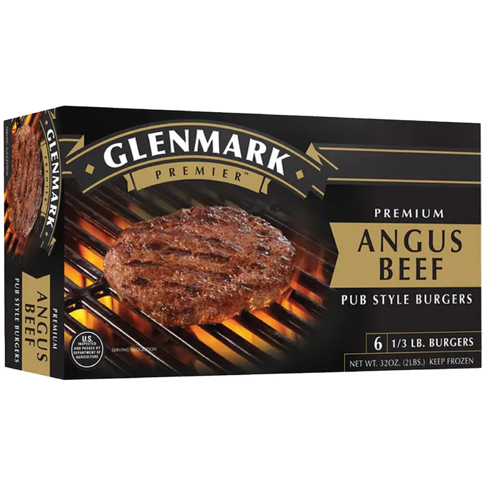 Glenmark Premier Angus Beef Pub Style Burgers, 32 oz — product image 1