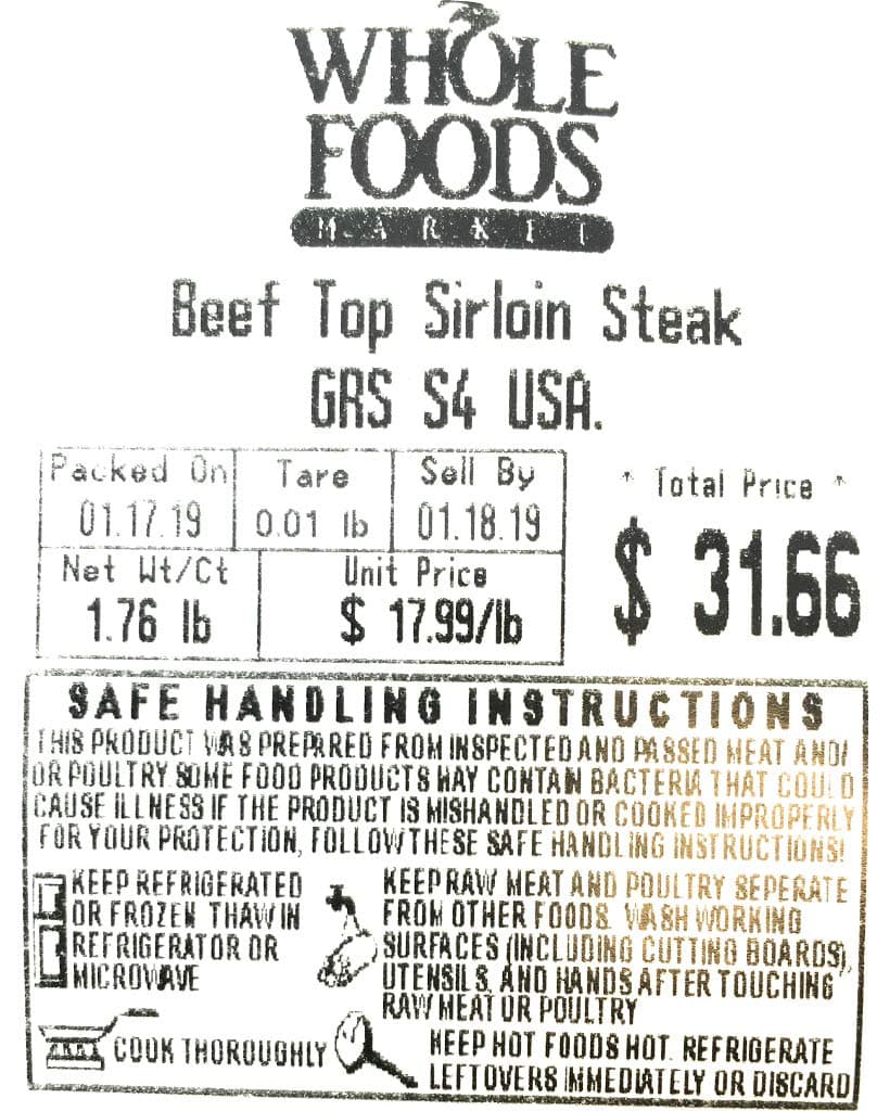 Simpson Farms Beef Top Sirloin Steak — product image 2