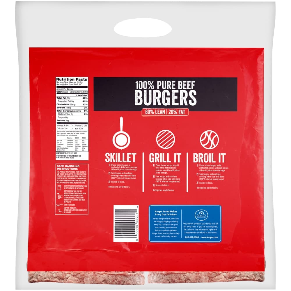Kroger® 100% Pure Beef Quarter Pound Burgers BIG Deal! — product image 2