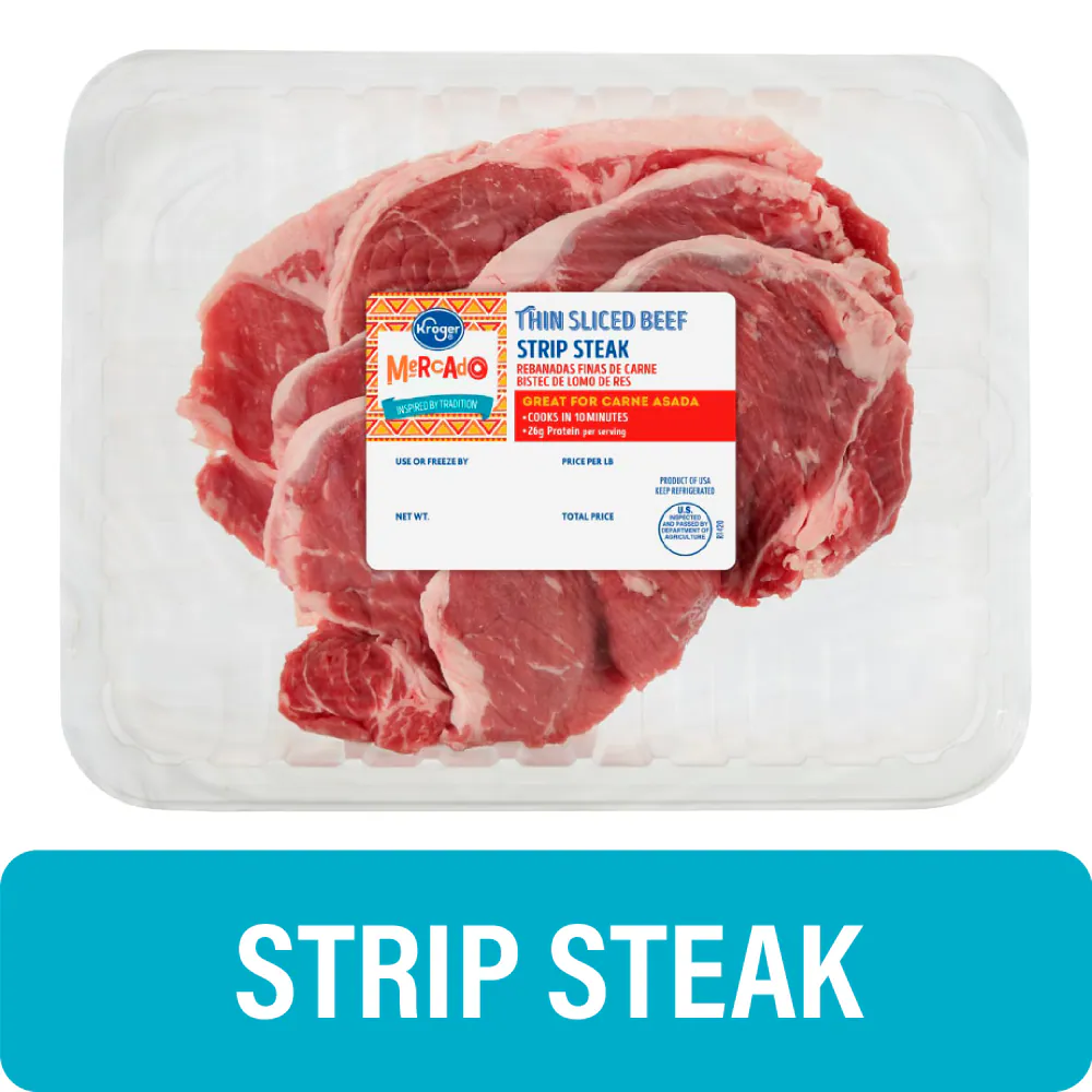 Kroger Mercado Thin Sliced Beef Strip Steak — product image 1