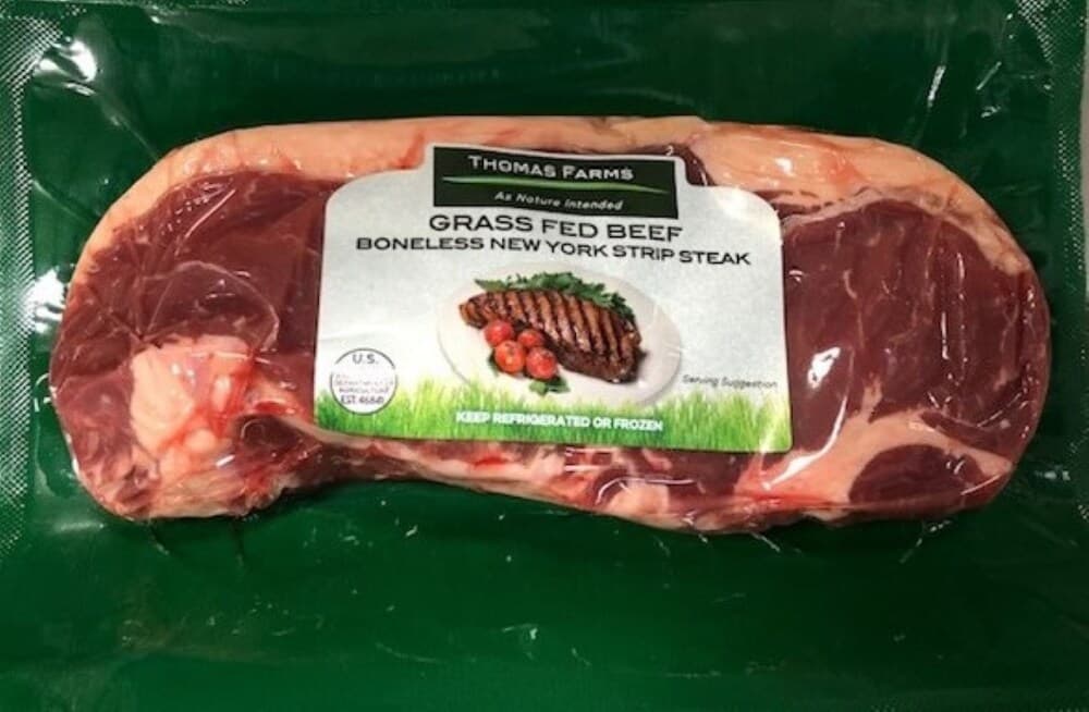 Thomas Farms Grass-Fed Boneless New York Strip Steak, 10 oz — product image 2