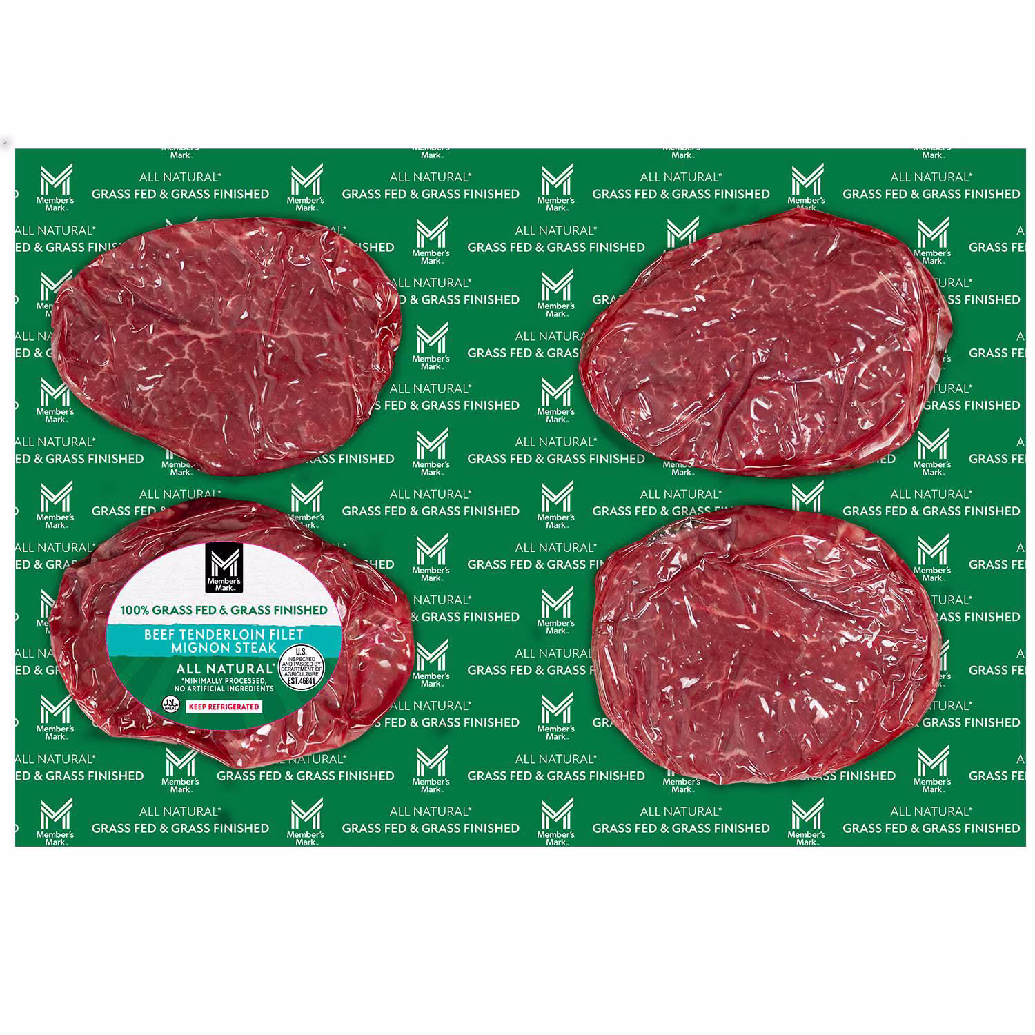 Member's Mark Grass Fed Beef Tenderloin Steak, priced per pound — product image 1