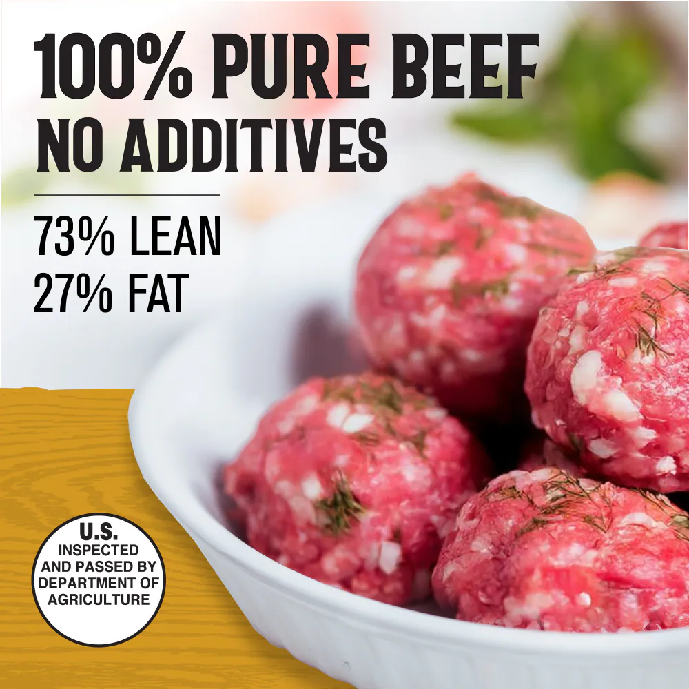 Kroger 73/27 Ground Beef Roll, 3 lb — product image 2