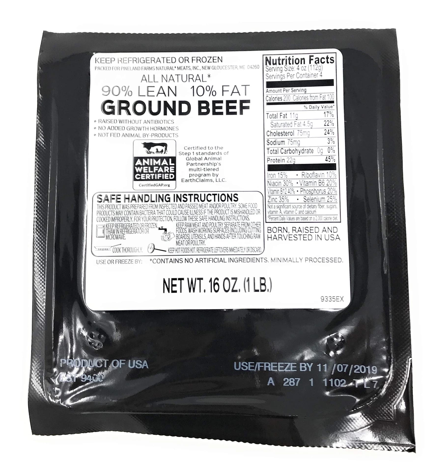 Pineland Farms Natural Meats Ground Beef 90/10 — product image 2