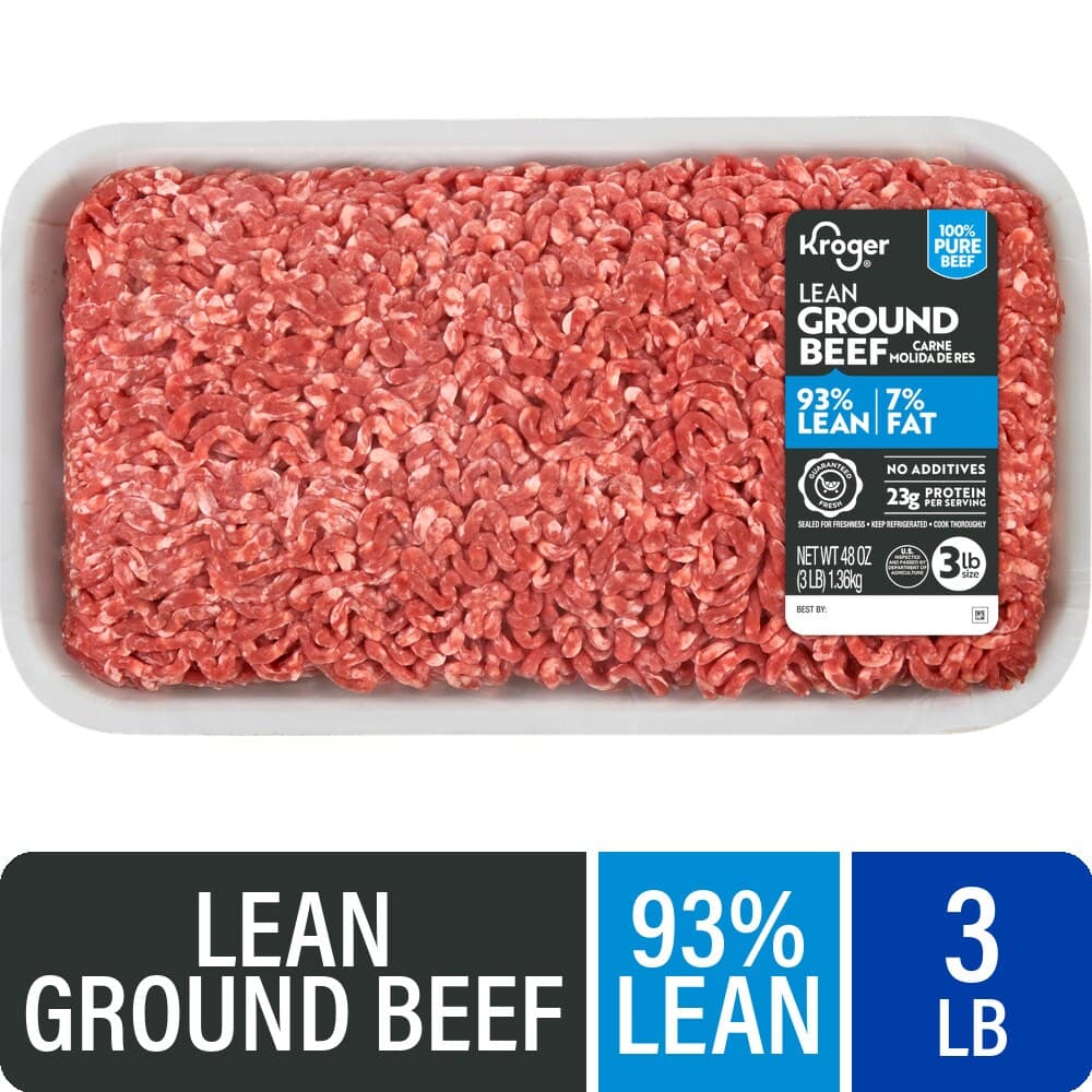Kroger® 93/7 Ground Beef Tray 3 LB — product image 2