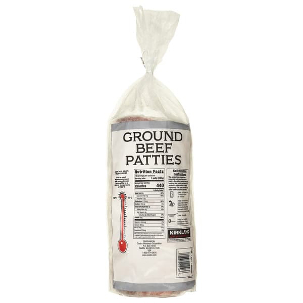 Kirkland Signature Ground Beef Patties, 1/3 lb Patty, 18-count — product image 1