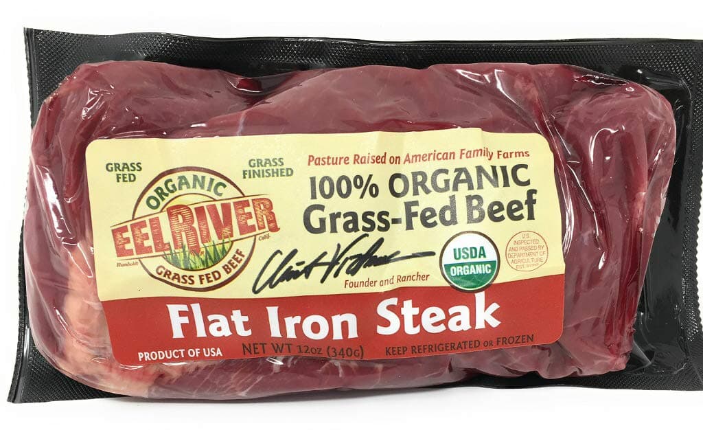 Eel River Organic Grass-Fed Flat Iron Steak 12 oz — product image 1