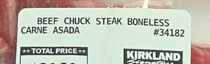 Kirkland Signature USDA Choice Beef Chuck Steak Boneless — product image 3