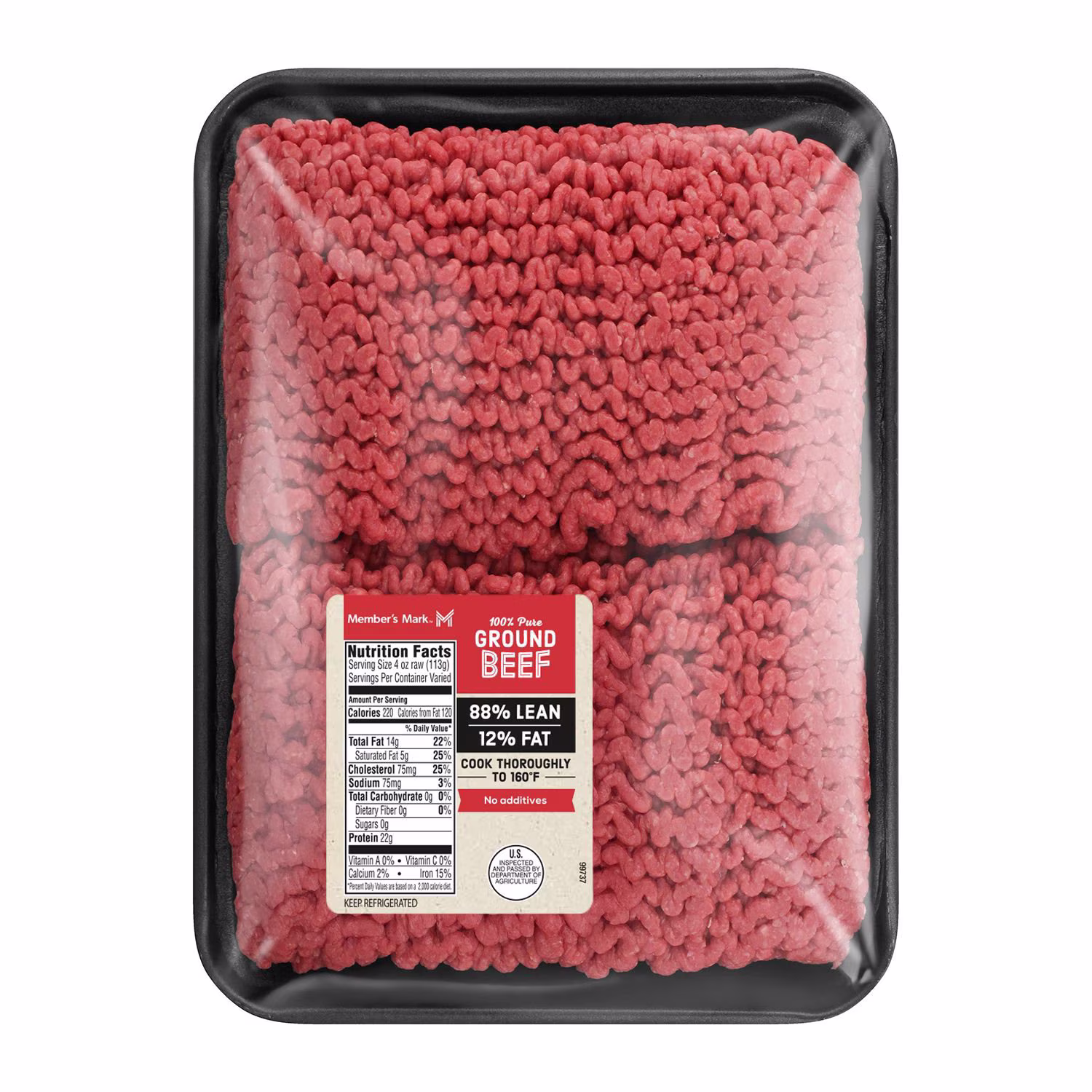 Member's Mark 88/12 Ground Beef, priced per pound — product image 1