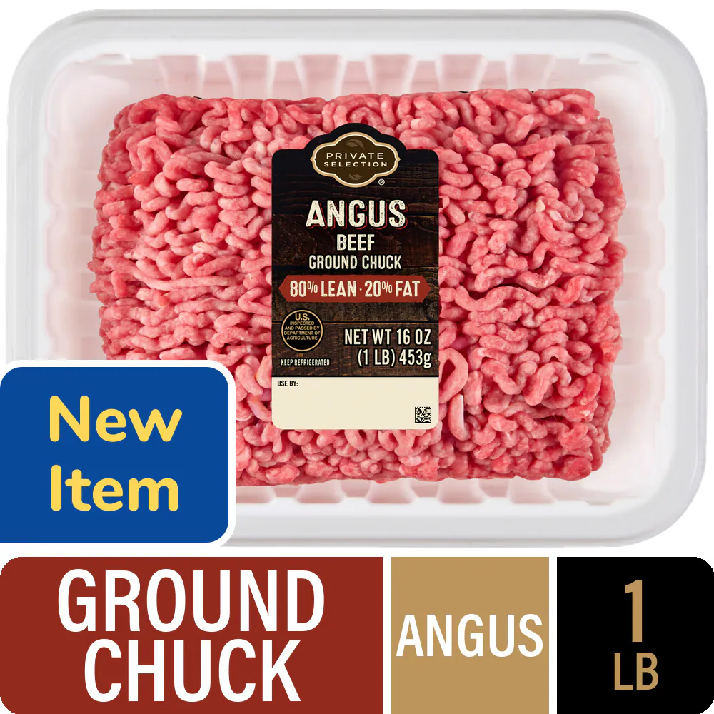 Private Selection® 80/20 Angus Chuck Ground Beef Tray 1 LB — product image 2